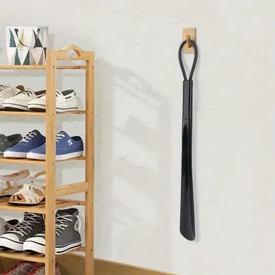 2pcs Extra Long Auxiliary Shoe Lifter, Plastic Shoe Pulling Spoon Shaped Shoe Angle, Flexible Shoe Lifter, Shoe Accessories