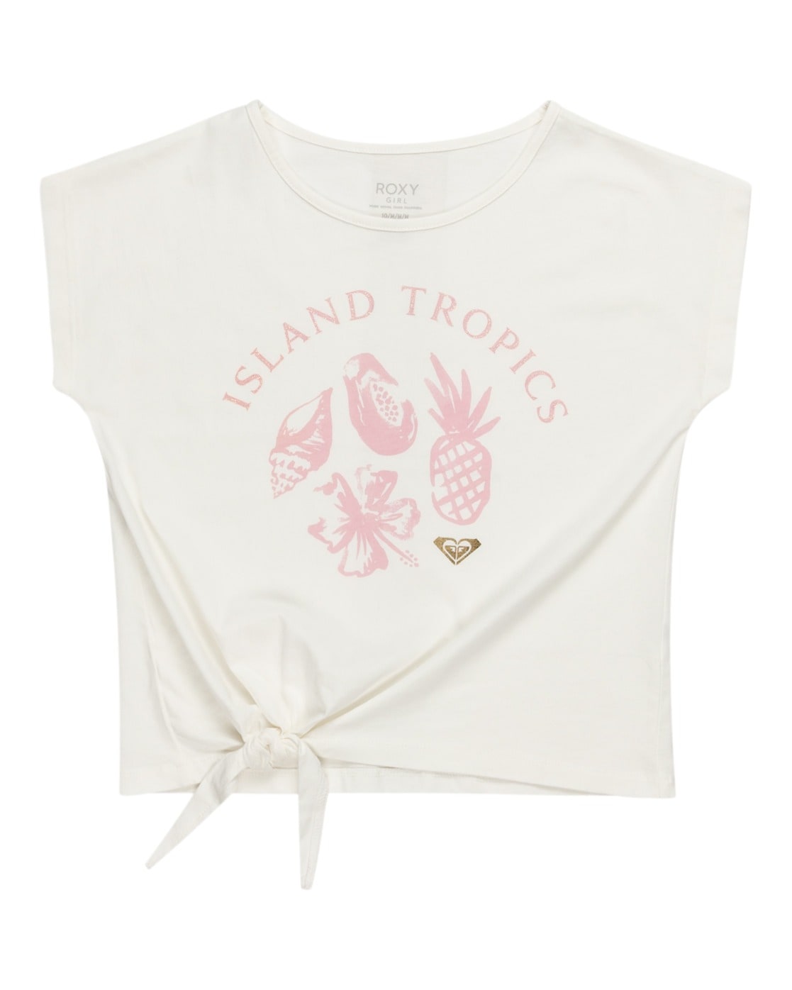 T-Shirt ROXY "Pura Playa", Mädchen, Gr. 16(165-172cm), beige (egret), Obermaterial: 100% Walkfrottier;, Shirts T-Shirt