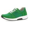 Keilsneaker GABOR ROLLINGSOFT, Damen, Gr. 41, grün, Ziegenveloursleder, Textil, unifarben, sportlich, Schuhe Sneaker Sneaker low, Freizeitschuh, Halbschuh, Schnürschuh mit OPTIFIT-Wechselfußbett