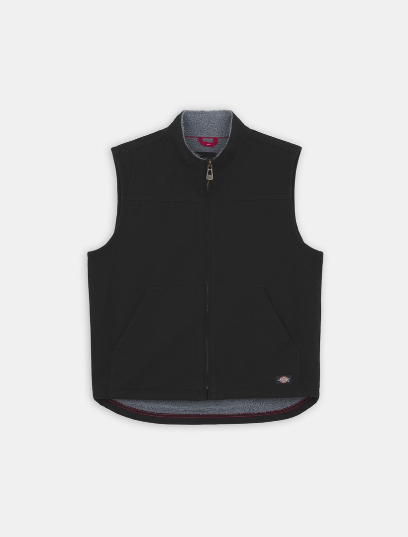Arbeitsjacke DICKIES "Dickies Workwear Jacken SHERPA LINED DUCK VEST", Herren, Gr. 3XL, rinsed schwarz, Obermaterial: 100% Baumwolle, Jacken Image