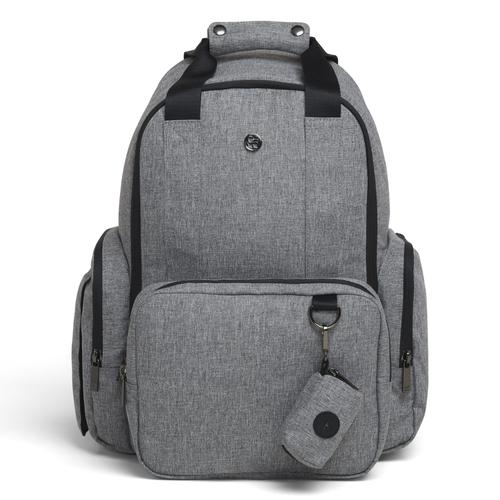 Wickeltasche HUGGIES BABYWEAR, Baby, grau (dk grau heather), Canvas, Nylon, Taschen, inklusive Wickelunterlage, ohne abgebildete Accessories