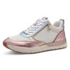Keilsneaker TAMARIS, Damen, Gr. 38, rosa (rosé metallic), Lederimitat, Textil, sportlich, Schuhe, Freizeitschuh, Halbschuh, in schmaler Form, vegane Verarbeitung