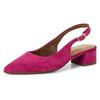 Slingpumps TAMARIS, Damen, Gr. 41, pink (fuchsia), Veloursleder, elegant, Schuhe, Blockabsatz, Abendschuh, Sommerschuh mit verstellbarem Riemchen