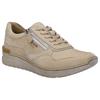 Sneaker JOSEF SEIBEL "Sally 02", Damen, Gr. 40, beige, Leder, casual, Schuhe, Schnürschuh, Komfortschuh mit zusätzlichem Reißverschluss