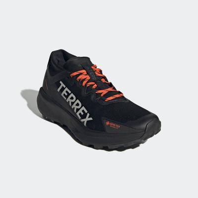 Trailrunningschuh ADIDAS TERREX "TERREX AGRAVIC GTX TRAILRUNNING", Gr. 42, core schwarz, grau two, semi impact orange, T