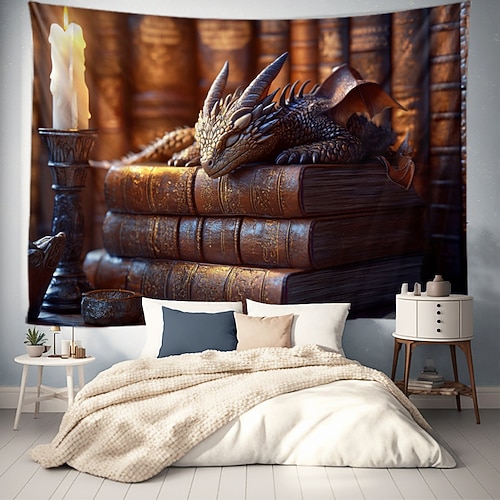 Magische Klasse Drache hängender Wandteppich Wandkunst großer Wandteppich Wanddekoration Fotograf Hintergrund Decke Vorhang Wohnraum Schlafzimmer Wohnzimmerculture Image