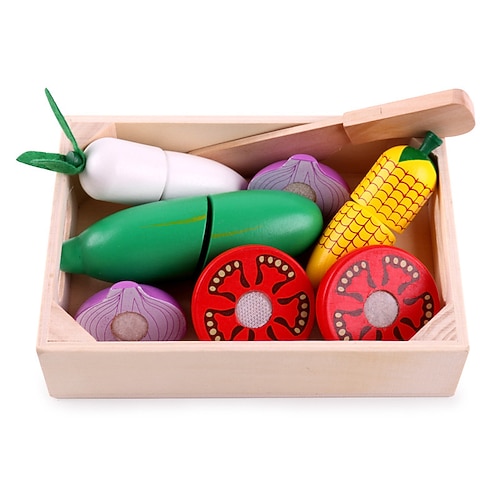 Lernspielzeug Spiel Essen Set für Kleinkinder Essensschneiden für Vorschulaktivitäten Spielen in der Küche Zubehör für Kinder Farbsortierungsset für Jungen Mädchen Kinderbetreuung Bildungsspielzeug