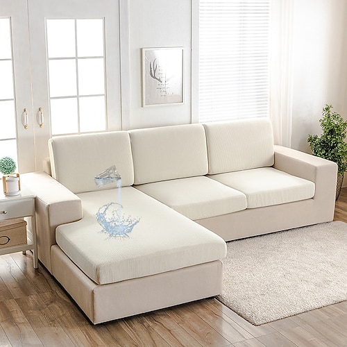 elastische wasserdichte Sofakissenbezüge Jacquard dicker Sofasitzbezug für Wohnzimmer Schonbezug Couchbezüge Möbelschutz Sofabezug Image