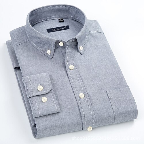 Herren Hemd Oberhemd Knopfhemd Streifen Hochzeit Party Weiß Blau Himmelblau Violett Langarm Kargen Frühling Herbst Bekleidung Knopf