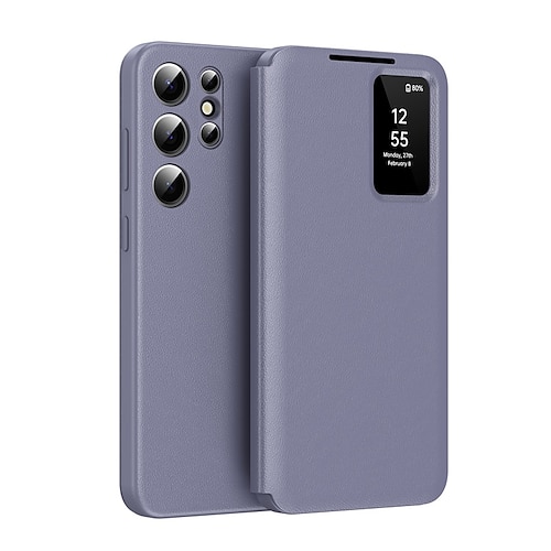 Handy Hülle Handyhüllen Für Samsung Galaxy S26 Ultra Plus S25 S24 S23 Ultra Plus S22 Plus Ultra Flip-Cover Kartenfach Stoßfest Retro PC PU-Leder Image