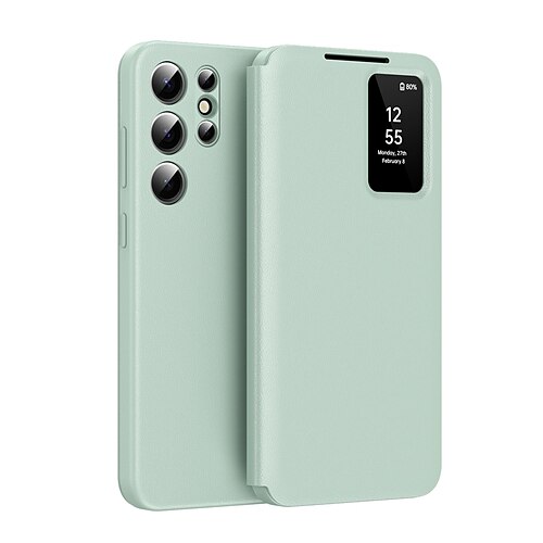 Handy Hülle Handyhüllen Für Samsung Galaxy S26 Ultra Plus S25 S24 S23 Ultra Plus S22 Plus Ultra Flip-Cover Kartenfach Stoßfest Retro PC PU-Leder Image