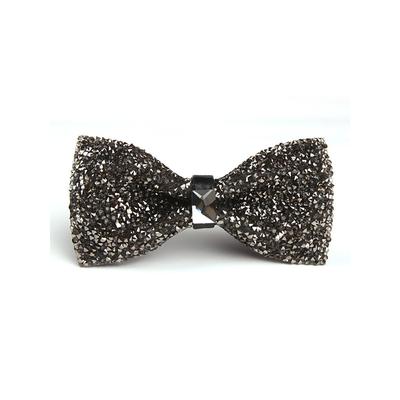 Men's Gold Rhinestone Bow Tie – Elegant Formal Accessory with Crystal Details, Perfect for Weddings, Parties and Special Occasions
