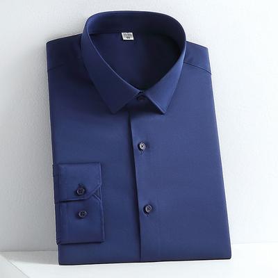 Men's Shirt Dress Shirt Button Up Shirt Solid Color Wedding Party Black White Yellow Light Green Long Sleeve Lapel Spring Fall Clothing Apparel Pocket