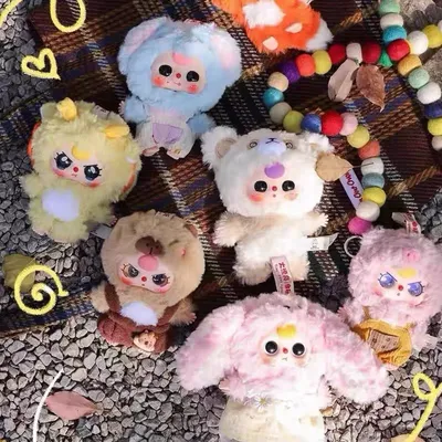 Genuine Baby Three Cutie Series Plush Blind Box Vinyl Bag Pendant Kawaii Doll Fashion Play Toy