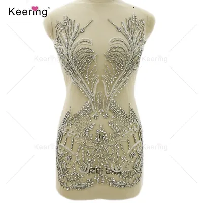 New Arrival Sew on Rhinestone Body Applique for Poom's Dress Hot Sale WDP-440 Fashion Accessory