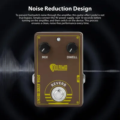 Dolamo Reverb Guitar Effects Pedal Dwell/Mix DC 9V 6.35mm Input/Output Interface Analog Amplifier
