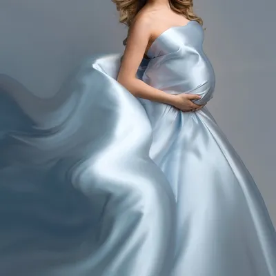 16 Color Maternity Silk Fabric Photo Props Photography Dresses Gown Waving Satin Tossing Flying