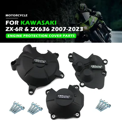 GB Racing ZX6R Motorcycles Engine cover Protection Case For KAWASAKI ZX-6R 2007-2024 GBRACING