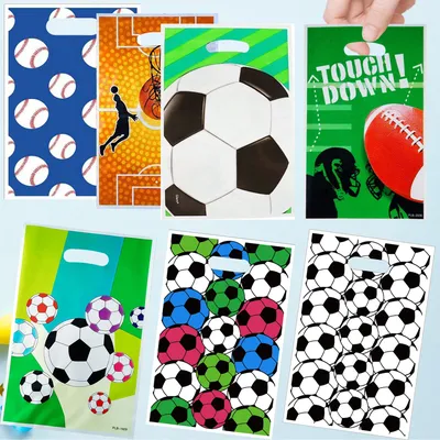 Football Theme Party Favors Candy Bags Soccer Gift Packaging Treat Bag Basketball Baseball Gift Bag