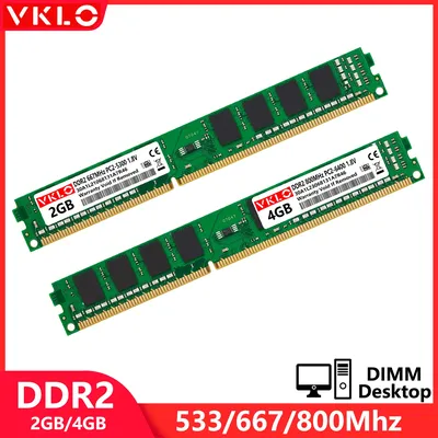 DDR2 2GB 4GB Desktop Memory Ram PC2 6400 5300 1.8V 240Pin 533 667 800Mhz Computer Non-ECC DIMM