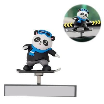 Car Panda Skateboard Ornaments Floating Screen Dashboard Universal Automotive Accessories Interior