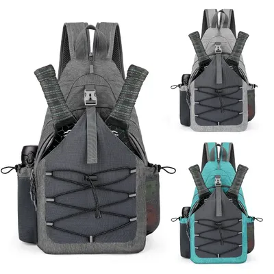 Large Capacity Pickleball Rackets Backpack Holds 2 Rackets Adjustable Pickleball Paddle Bag with