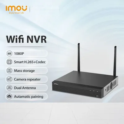 IMOU Wi-Fi 1080P NVR 8CH 4CH Wireless NVR Resolution Strong Metal Shell Conforms to ONVIF Standards