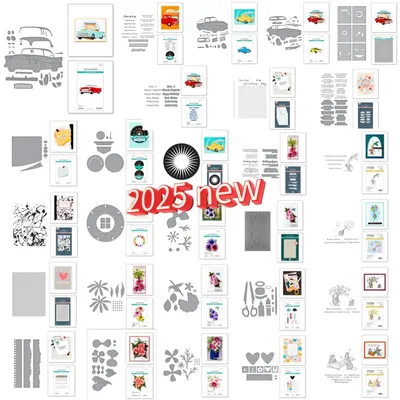 Car assembly Cutting Dies Stamps Hot foil Scrapbook Diary Decoration Stencil Embossing Template