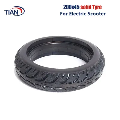 8 Inch 200x45 Electric Scooter Solid Wheel Solid Tyre Durable Rubber Replace Tire Puncture-resistant