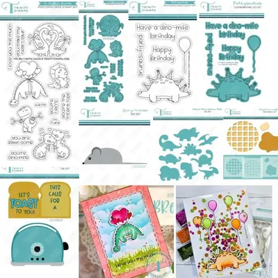 Triffic Dinos Coordinating Die Set Cutting Dies Scrapbook Diary Decoration Stencil Embossing