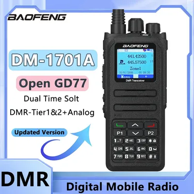 DMR DM-1701A Upgrade Open GD77 5W Baofeng Digital Walkie Talkie Longe Range Dual Mode Analog Dual