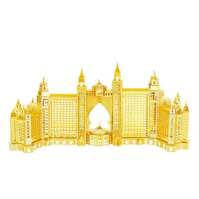 Nanyuan 3D Metal Puzzle Atlantis Hotel building Model DIY Laser Cut Assemble Jigsaw Toys Desktop