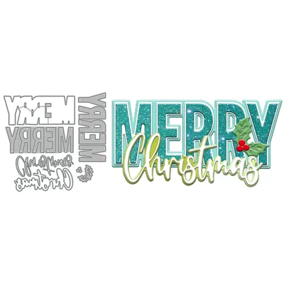 MangoCraft Universal Merry Christmas Cutting Dies DIY Scrapbooking Supplies Metal Dies Knife Mold