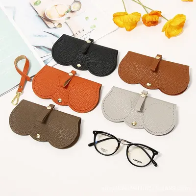 Soft Leather Sunglasses Bag Eyewear Case Container Storage Box Portable Hanging Glasses Bag