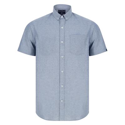 Shirts Claudius Chambray Cotton Short Sleeve Shirt in Blue / S - Tokyo Laundry