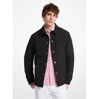 Michael Kors Woven Shirt Jacket Black L