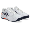 Tennisschuh ASICS "GEL-DEDICATE 8 GS", Gr. 35,5, weiß, indigo fog, Textil, Synthetik, sportlich, Schuhe, Multicourt-Schuhe