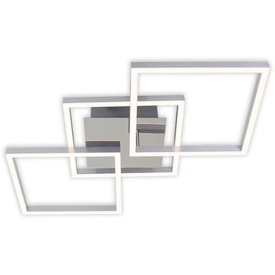 BRILONER LEUCHTEN LED Deckenleuchte "3217018 FRAME", silber (chrom, alu), Lampen, Deckenlampe, 76,3x36,8x7,3cm, Chrom-Al