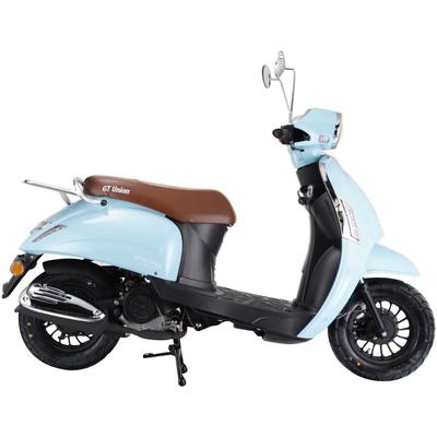Motorroller GT UNION "Massimo 45", blau (blau matt, schwarz), Motorroller & Mofas, ohne Topcase, 45 km/h, Luftgekühlter Motor, B:67cm H:115cm L:189cm, Topseller