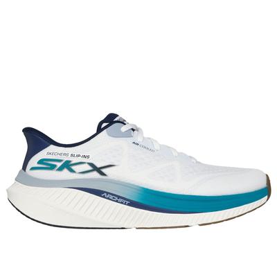 Skechers Men's Slip-ins: GO WALK Max Cushioning Arch Fit - Jesper Sneaker | Size 8.5 | White | Textile/Synthetic | Vegan | Machine Washable