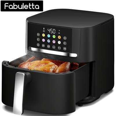 TEMU Air Fryer, 6.5qt Air Fryer Oven With Smart Screen, 10 In 1 Customizable Functions, 1-touch Digital Display Large Air Fryer, , Up To 450Â°f, Nonstick Dishwasher-