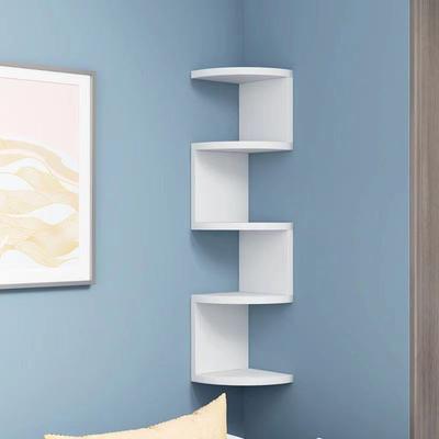 TEMU Corner Wall Shelf, Multi-tier Unfinished Plastic Storage Rack, Space-saving Kitchen Organizer, Home Wall Corner Shelf, Divider Bookshelf