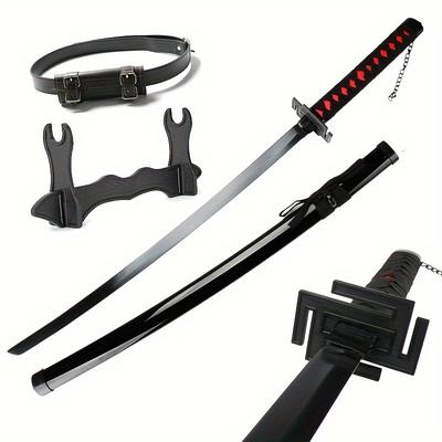 TEMU 104cm Anime Props Bamboo Blade Warrior Toy Sword With Belt And Holder For Halloween Gift