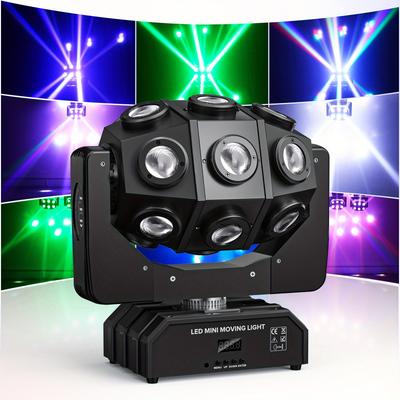 TEMU 180w Rgbw Moving Head Light With 18 Leds - 360Â° , Sound-activated Beam Light For Djs, Weddings, Parties & Clubs - , Adjustable Stand, Dmx 512 Control