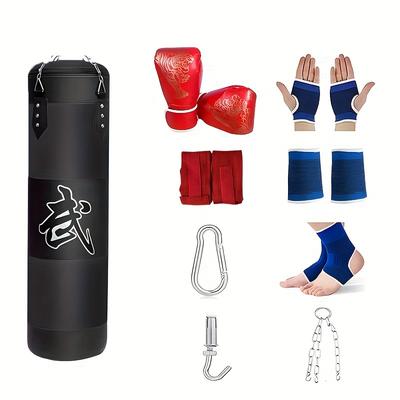 TEMU Sandbag Kit & Steel - Includes Gloves, Wrist Guards, Protectors For , - In Red//