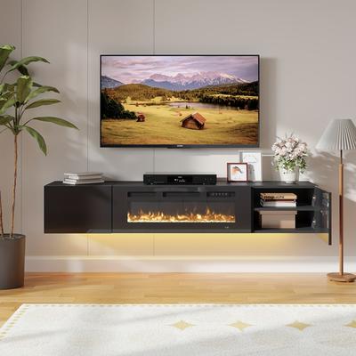 TEMU Floating Fireplace Tv Stand, 70