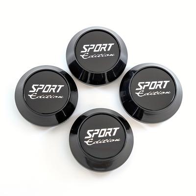 TEMU 4pcs 65mm Car Wheel Center Caps - High-quality Abs With Aluminum Accents, Dust Covers For Protection