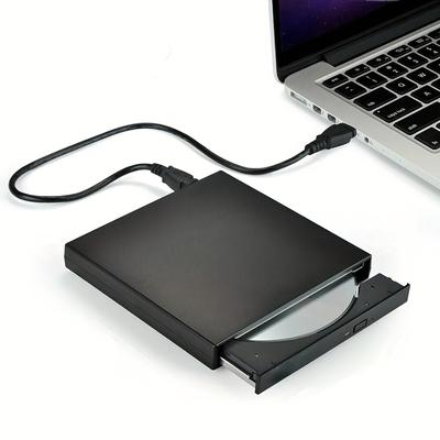 TEMU External Dvd Cd/dvd-rom Cd-rw Player Portable External Cd-rw Drive Dvd-rw Burner Recorder Player For Laptop Desktop Computer With Storage Bag