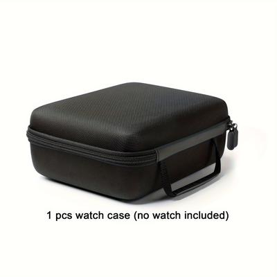 TEMU 6- Box, Stores 6 Watches, Suitable For Large And Small Watches, With Shockproof Sponge Pillow, Portable For Travel, Hard Shell Watch Protection, Storage, Best For Christmas