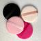 TEMU 4pcs/set Extra Large Jumbo Size For Body, Face - Soft Round Makeup Puff Sponge With Satin Handle, Use For Dusting Powder Or Blending & Setting Makeup Foundation